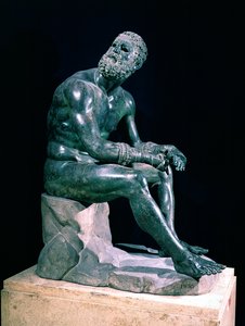 Boxeador sentado (bronce)